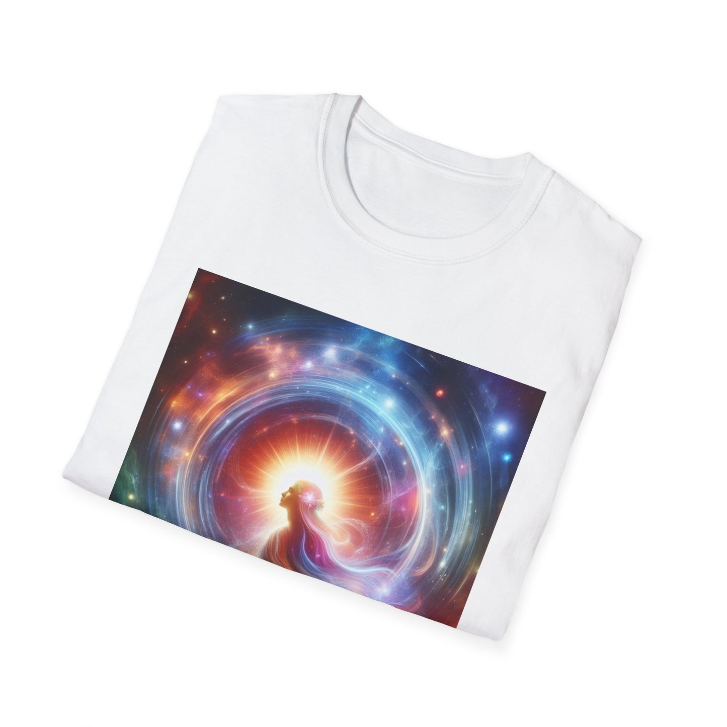Camiseta unisex de estilo suave - "Ver con una nueva perspectiva" - Camiseta de arte cósmico para buscadores espirituales