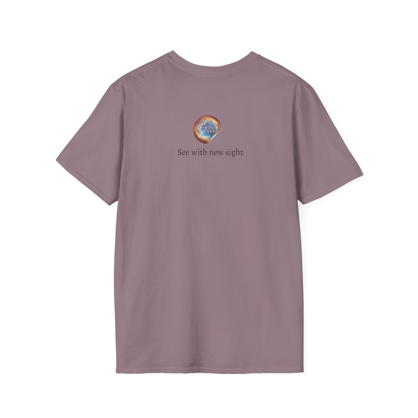 Camiseta unisex de estilo suave - "Ver con una nueva perspectiva" - Camiseta de arte cósmico para buscadores espirituales