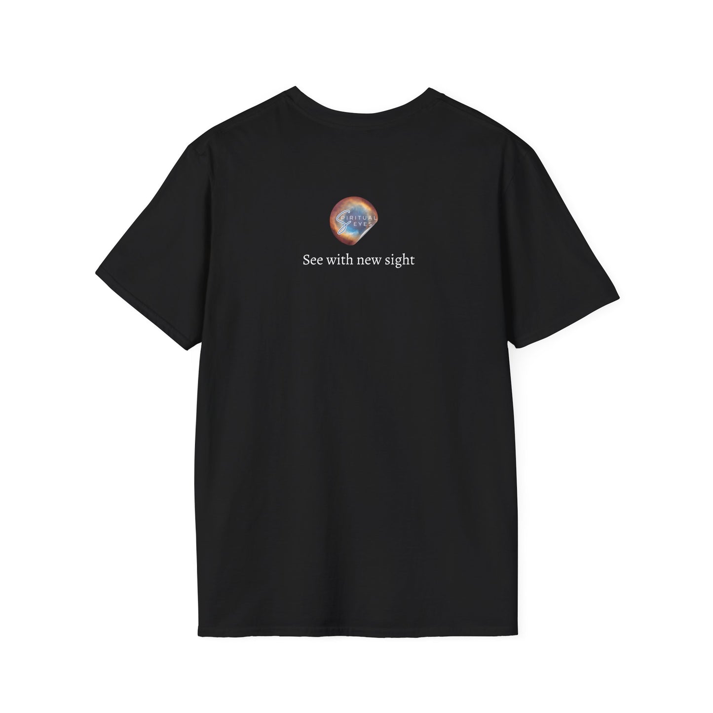 Camiseta unisex de estilo suave - "Ver con una nueva perspectiva" - Camiseta de arte cósmico para buscadores espirituales