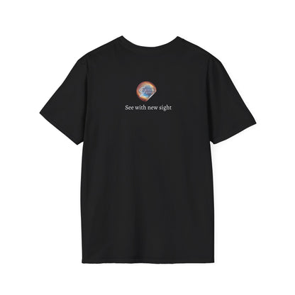 Camiseta unisex de estilo suave - "Ver con una nueva perspectiva" - Camiseta de arte cósmico para buscadores espirituales