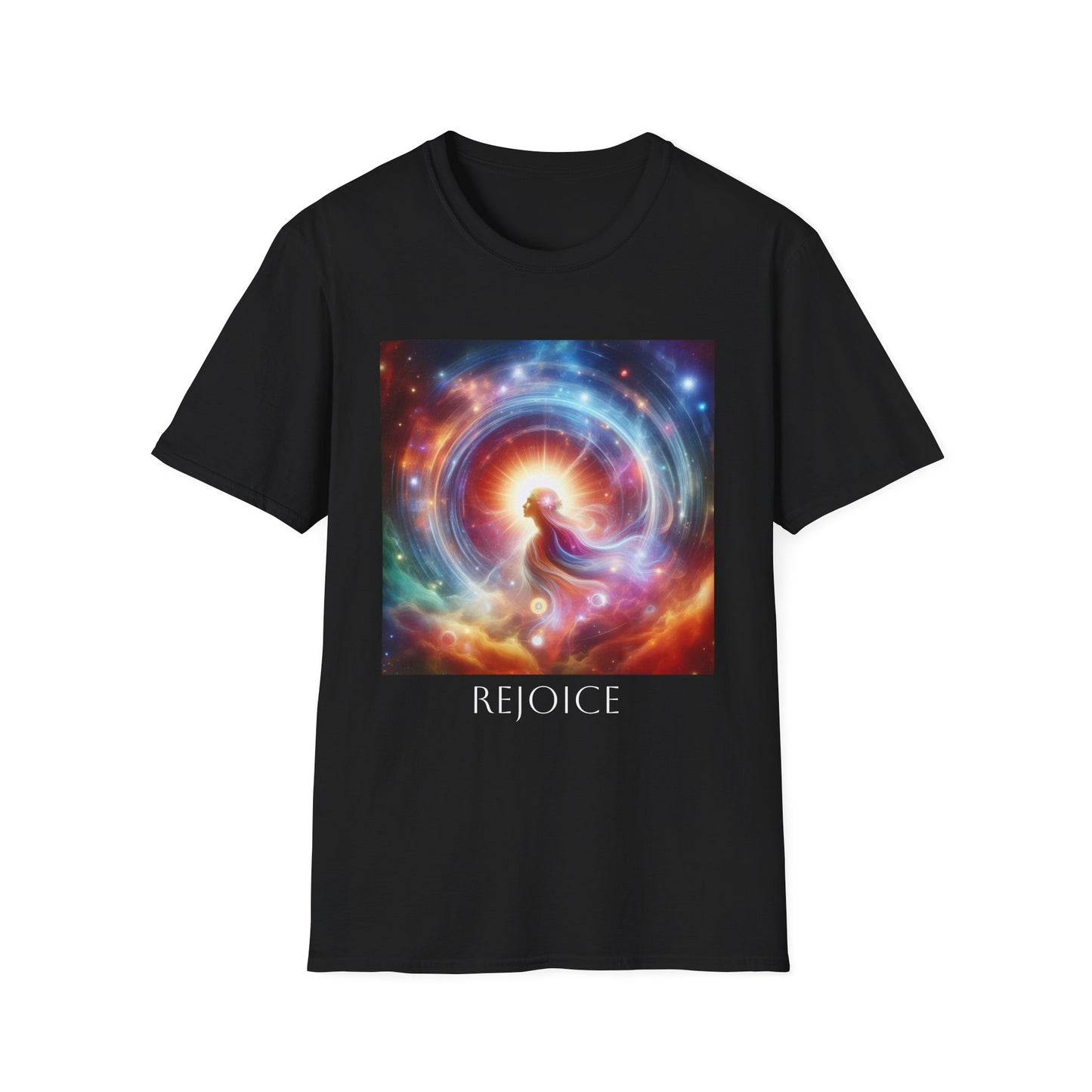 SpiritualEyes "Rejoice" Unisex T-Shirt - Cosmic Art Tee for Spiritual Seekers