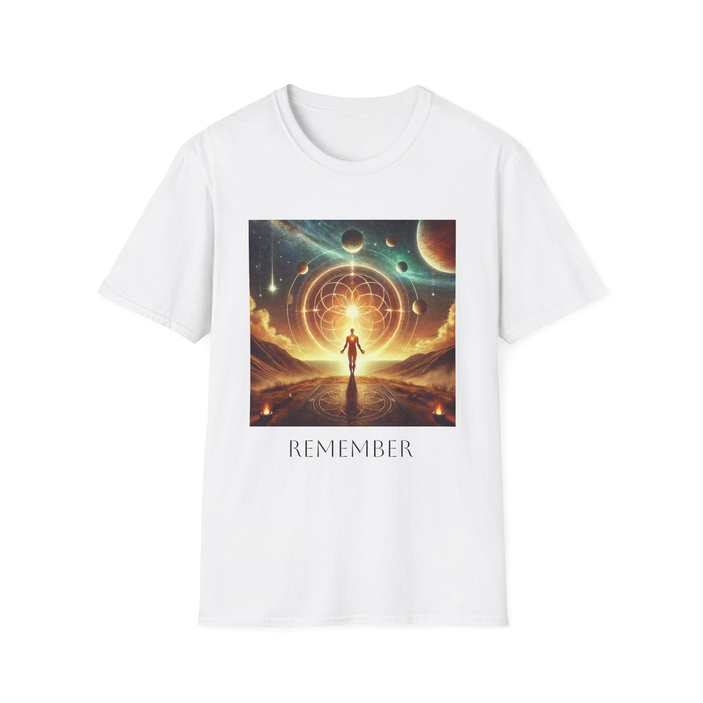 Camiseta unisex "Remember" de SpiritualEyes: Recordando la plenitud con el universo