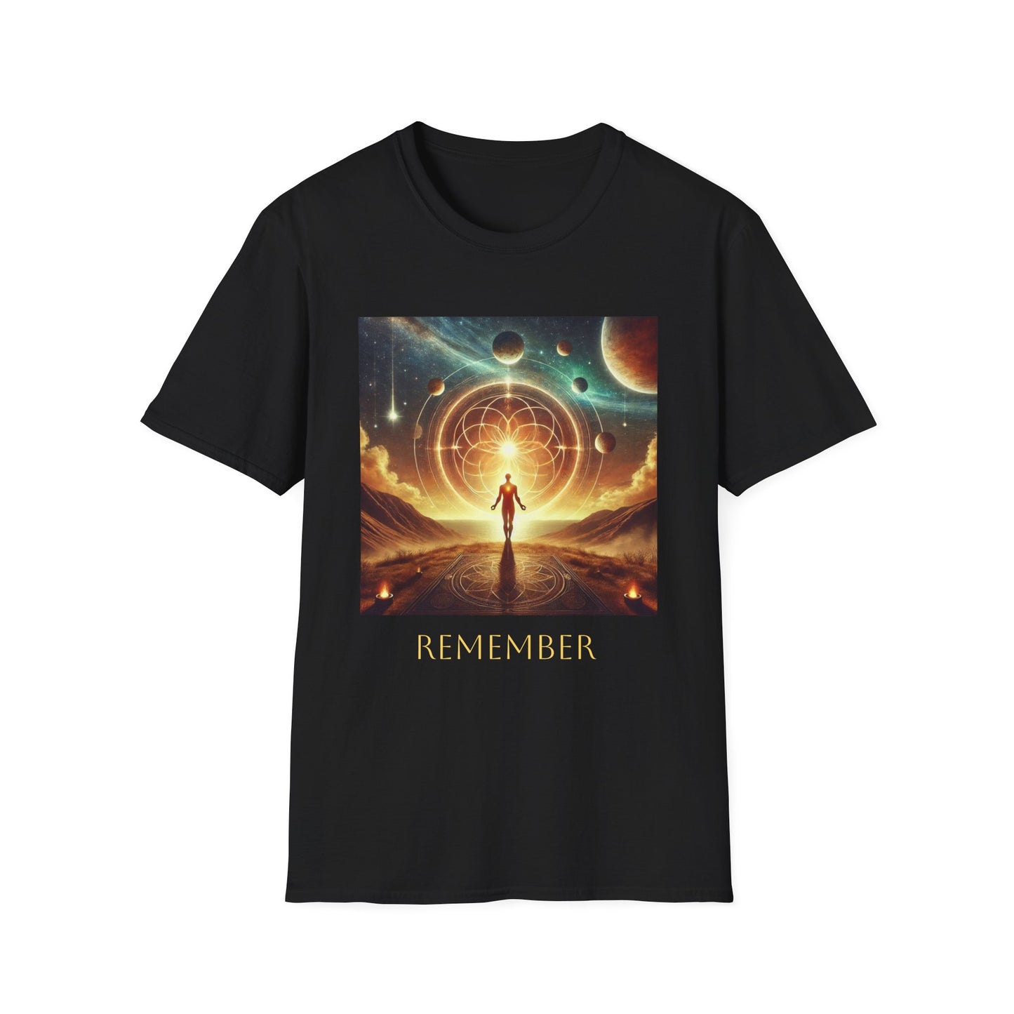 Camiseta unisex "Remember" de SpiritualEyes: Recordando la plenitud con el universo