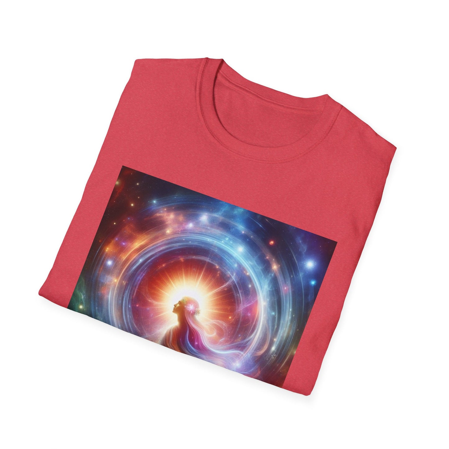 Camiseta unisex de estilo suave - "Ver con una nueva perspectiva" - Camiseta de arte cósmico para buscadores espirituales