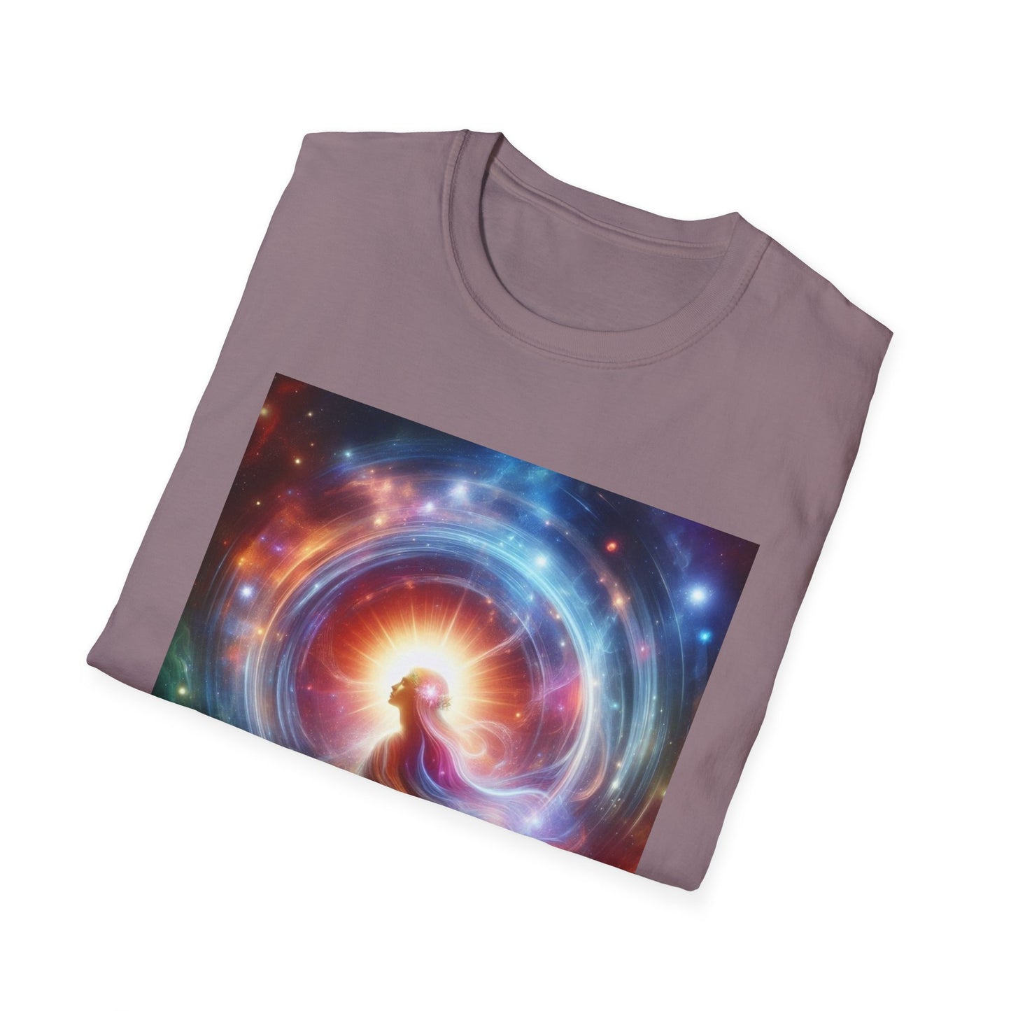 Camiseta unisex de estilo suave - "Ver con una nueva perspectiva" - Camiseta de arte cósmico para buscadores espirituales