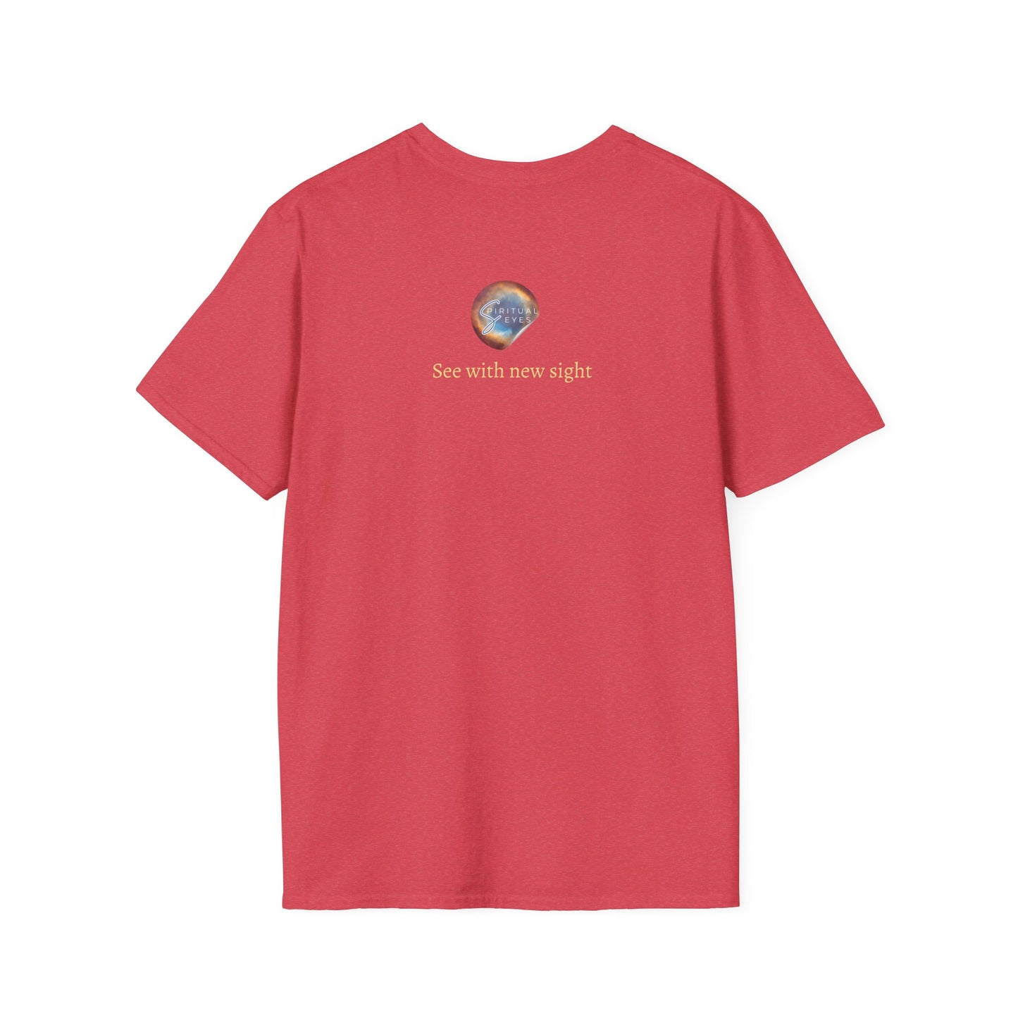 Camiseta unisex de estilo suave - "Ver con una nueva perspectiva" - Camiseta de arte cósmico para buscadores espirituales
