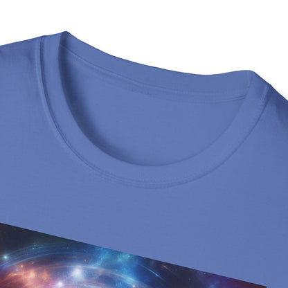 Camiseta unisex de estilo suave - "Ver con una nueva perspectiva" - Camiseta de arte cósmico para buscadores espirituales