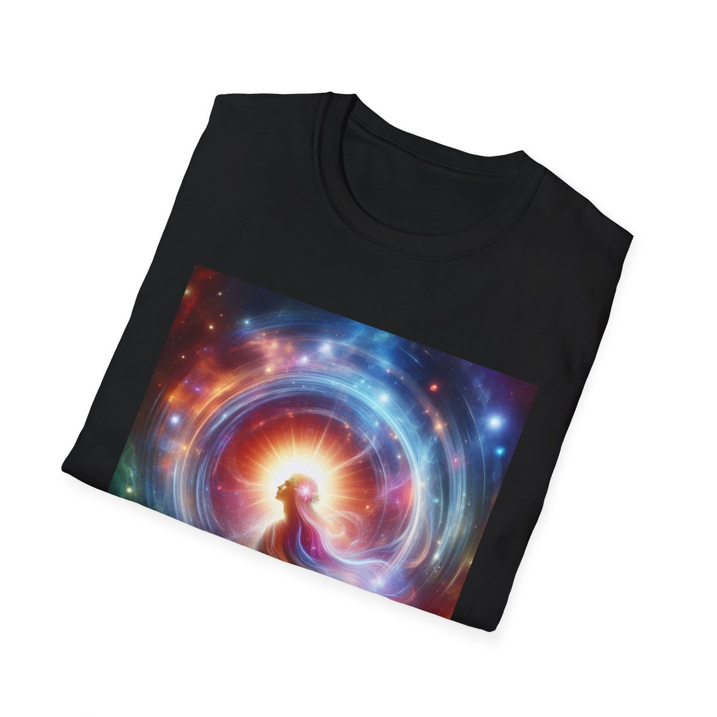 Camiseta unisex de estilo suave - "Ver con una nueva perspectiva" - Camiseta de arte cósmico para buscadores espirituales
